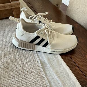 Adidas NMD R1 Boost SOLD OUT White Tan Black Running Shoes Womens Size 9